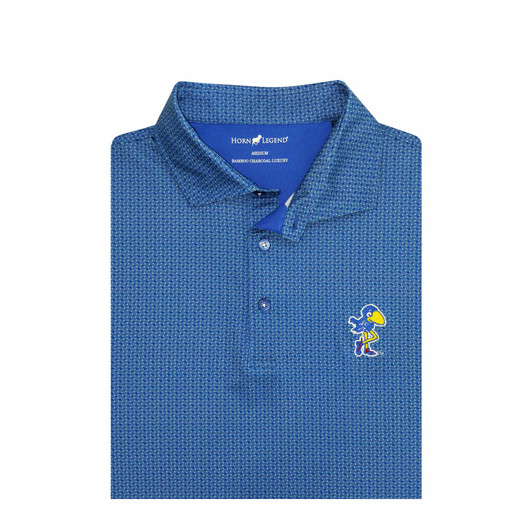 Kansas Jayhawks Vintage Blue Beaumont Polo