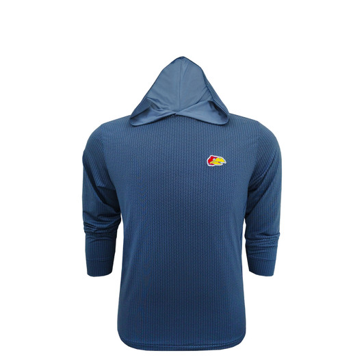 Kansas Jayhawks Navy and Moonlight Blue Spiral Hoodie