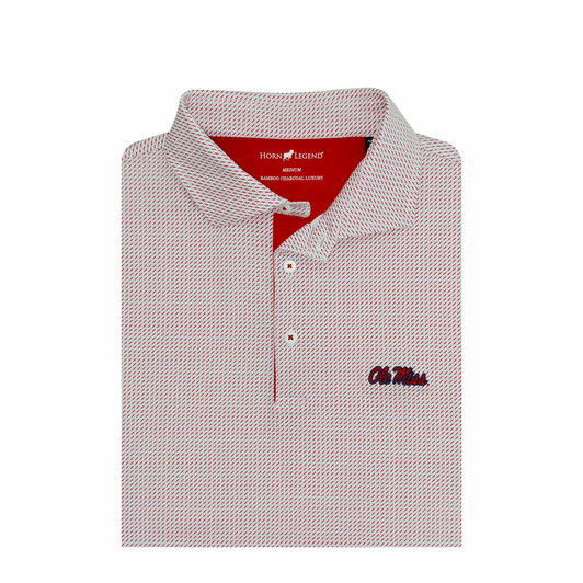 Ole Miss White Crossways Polo