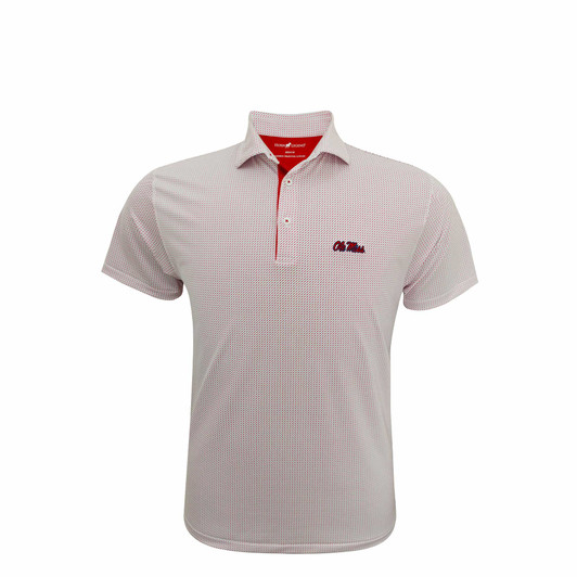 Ole Miss White Crossways Polo