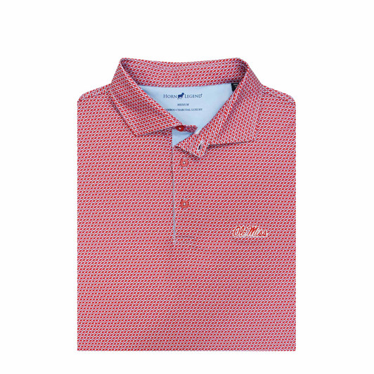 Ole Miss Red Interlink Polo
