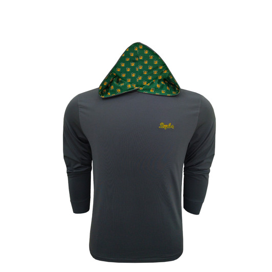 Baylor Bears Vintage Script Charcoal Custom Trim Hoodie