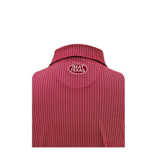 Oklahoma Sooners BEAT TEXAS Vintage 1979 Crimson Spiral Polo Oklahoma Sooners BEAT TEXAS Vintage 1979 Crimson Spiral Polo