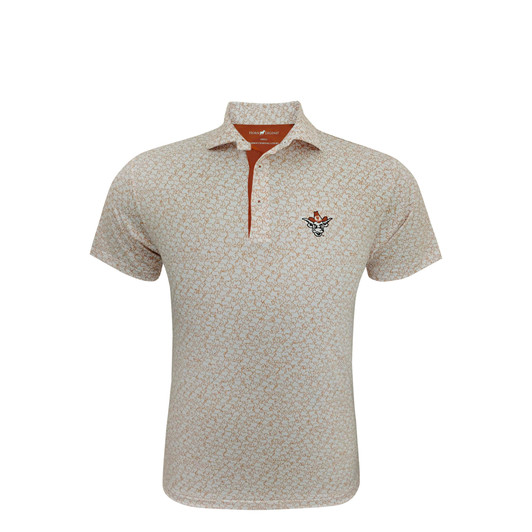 Texas Longhorns BEAT OU Vintage Bevo White State Inspired Jigsaw Polo