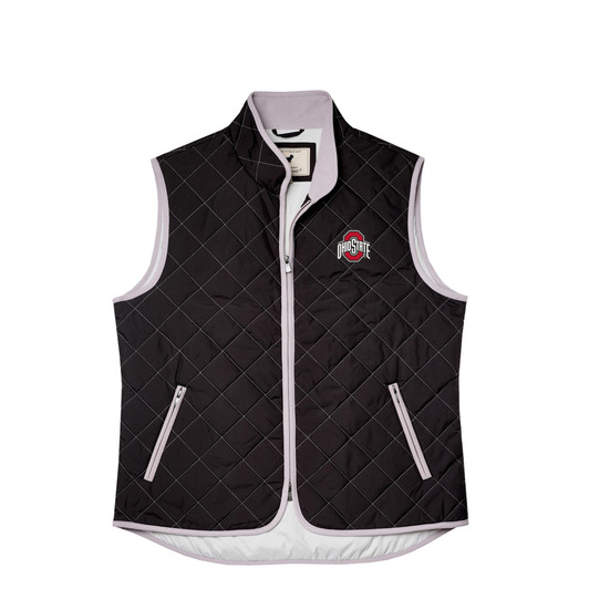 Ohio State Pipeline Quilted Vest - Black Ohio State Pipeline Quilted Vest - Black