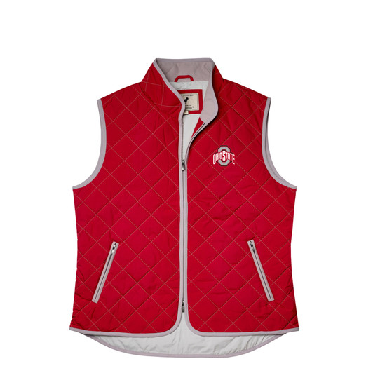 Ohio State Pipeline Quilted Vest - Scarlet Ohio State Pipeline Quilted Vest - Scarlet