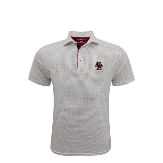 Boston College Eagles White Checkers Polo