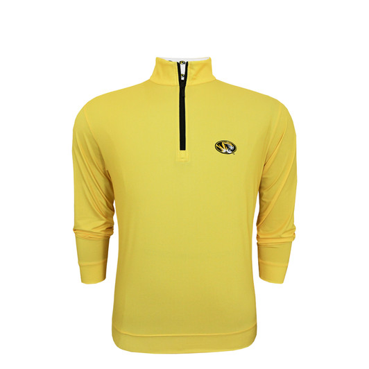 Missouri Tigers Gold Custom Collar Birdseye Performance Pullover