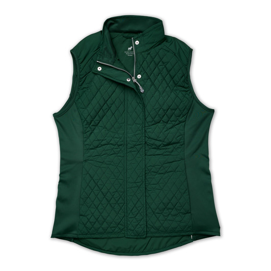Stemmons Women’s Full Zip Quilted Vest - Green