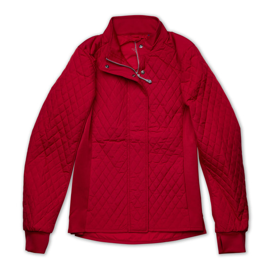 Stemmons Women’s Full Zip Quilted Jacket - Brick Red