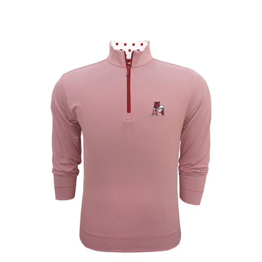 Arkansas Razorbacks Vintage 1958 Cardinal State Collar 1/24 Stripe Performance Pullover