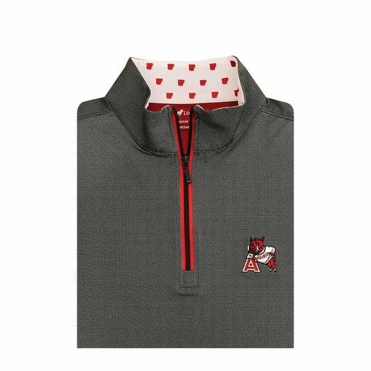 Arkansas Razorbacks Vintage 1958 Black State Collar Birdseye Performance Pullover