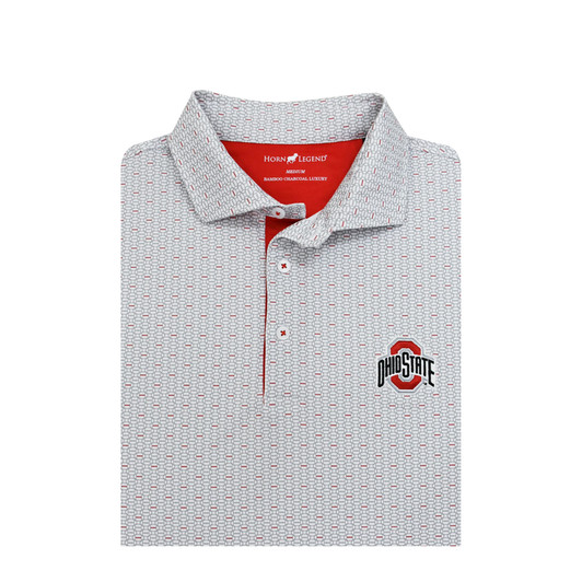 Ohio State Buckeyes Grey Spiral Polo Ohio State Buckeyes Grey Spiral Polo