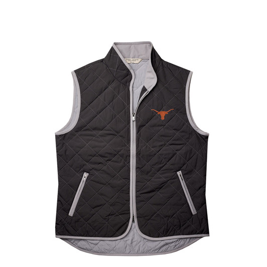 Texas Longhorns Pipeline Full Quilted Vest - Charcoal