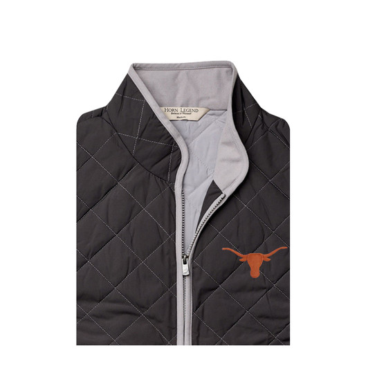 Texas Longhorns Pipeline Full Quilted Vest - Charcoal