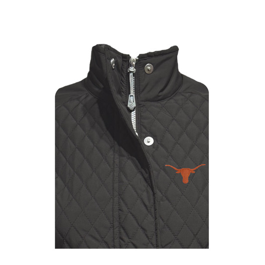 Texas Longhorns Stemmons Women’s Full Zip Quilted Vest - Charcoal