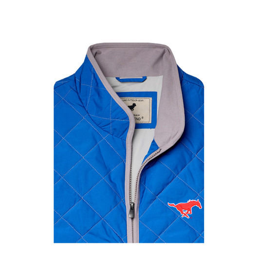 SMU Mustangs Pipeline Full Quilted Vest - Royal