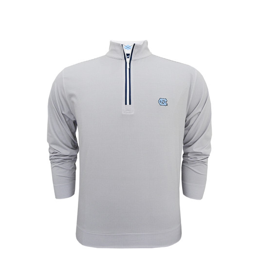 North Carolina Tar Heels White and Navy Argyle Collar Pin Dot Stripe Pullover