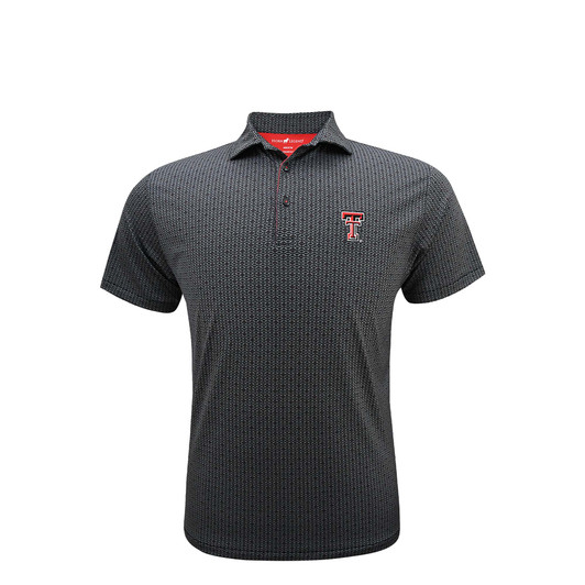 Texas Tech Red Raiders Black Spiral Polo
