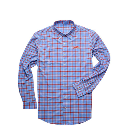 Ole Miss Powder Blue and Red Victory Grove Performance Woven