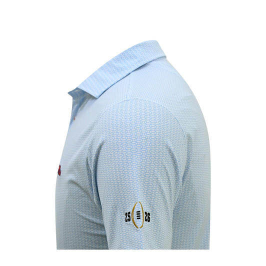 Ole Miss 2025-26 College Football Playoff White and Powder Blue Spiral Polo