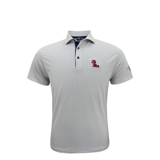 Ole Miss 2025-26 College Football Playoff White and Grey Spiral Polo