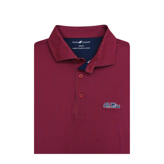 Ole Miss 2025-26 College Football Playoff Red Football Laces Polo