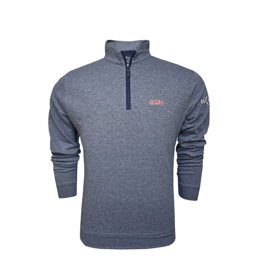 Ole Miss 2025-26 College Football Playoff Navy End On End Tonal Zip Pullover