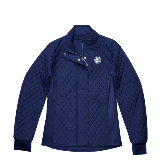 UConn Huskies Stemmons Women’s Full Zip Quilted Jacket - Navy