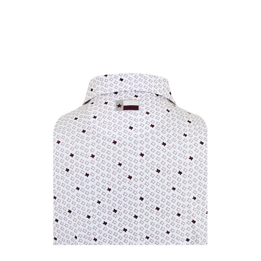Texas A&M White Micro State Print Polo