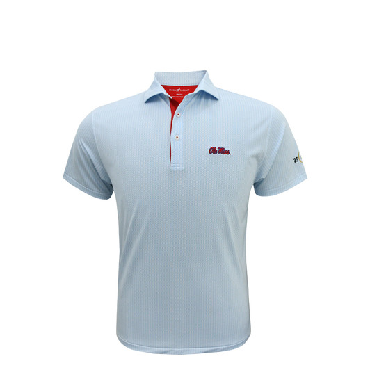 Ole Miss 2025-26 College Football Playoff White and Powder Blue Spiral Polo - Youth