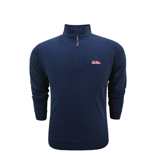 Ole Miss Navy Lyrca Fleece Pullover