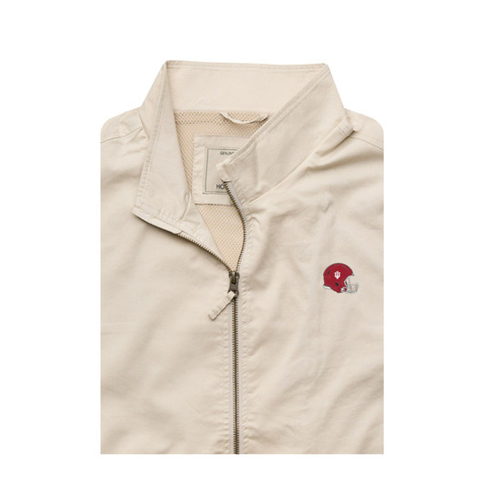 Indiana Hoosiers Helmet Logo Sand Oceanside Full-Zip Jacket