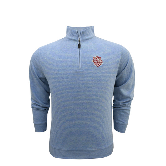 Indiana Hoosiers 2025 National Champions Light Blue Heathered Stripe Cotton Pullover