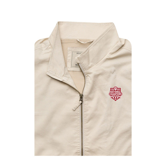 Indiana Hoosiers 2025 National Champions Sand Oceanside Full-Zip Jacket