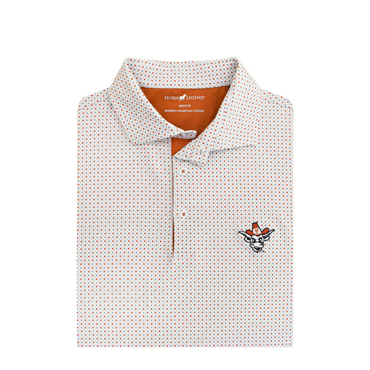 Texas Longhorns Vintage Bevo White Diamond Polo