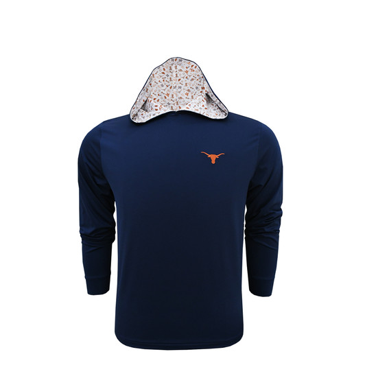 Texas Longhorns State Inspired Custom Trim Navy Hoodie