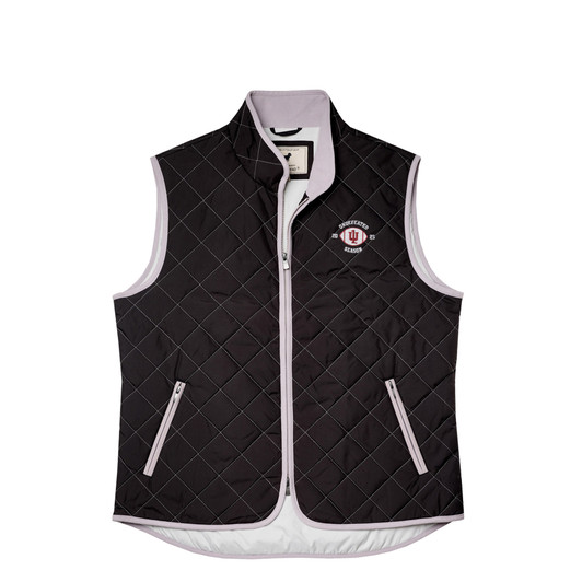 Indiana Hoosiers 2025 UNDEFEATED SEASON Pipeline Full Quilted Vest - Black