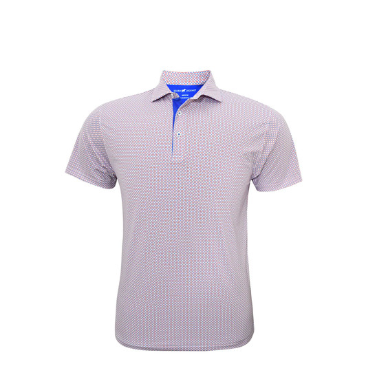 Lisbon Performance Polo - Red, White & Blue Lisbon Performance Polo - Red, White & Blue