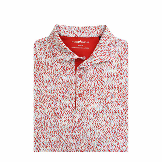 Cheerdrop US Flag Performance Polo - Red with White & Light Blue