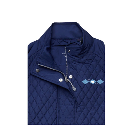 North Carolina Tar Heels Women's Argyle Logo Full Zip Quilted Jacket - Navy