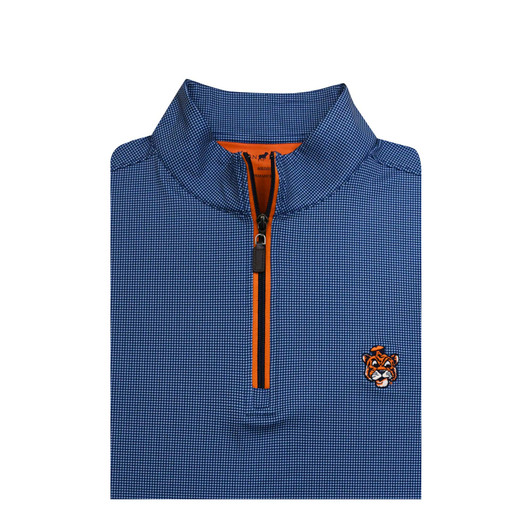 Auburn Vintage Beanie Tiger Shepherd PrestigeZip Pullover - Blue