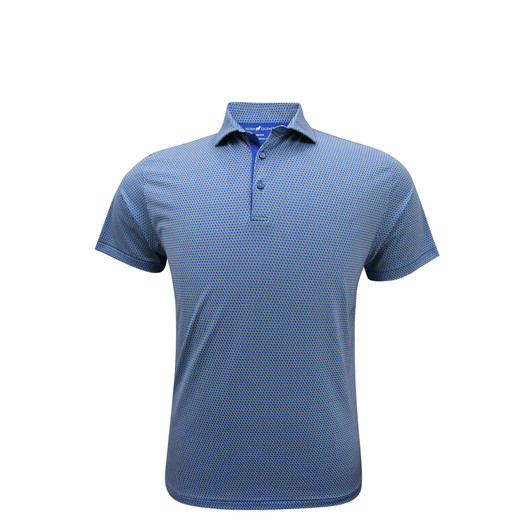 Interlink Performance Polo - Blue with Grey
