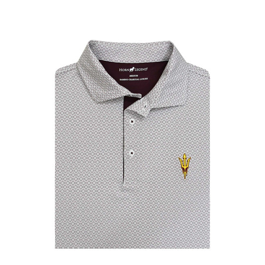 Arizona State Sun Devils 1/24 Stripe Performance Polo - Maroon