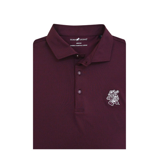 Texas A&M Ol' Sarge Baseball Checker Polo - Maroon