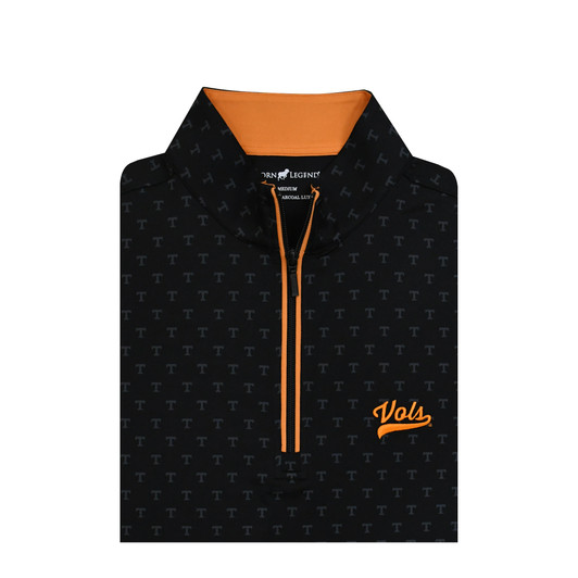Tennessee Vols Script Custom Print Performance Pullover - Black