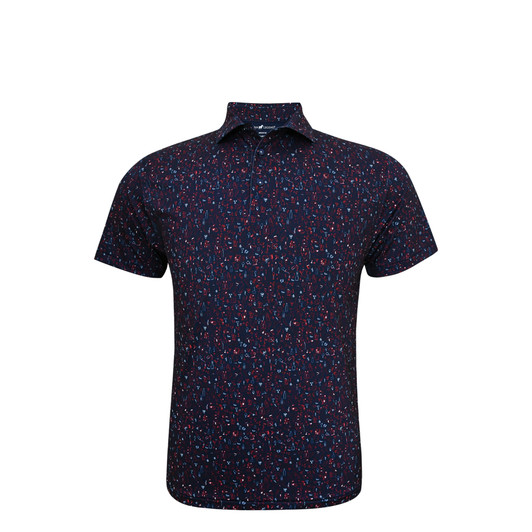 Pub Crawl Performance Polo with Texas Flag - Navy