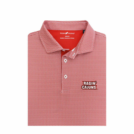Louisiana Ragin' Cajuns Ripple Polo - Red