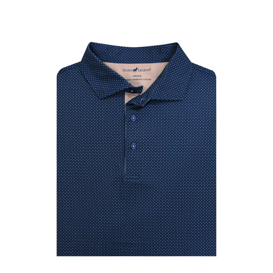 Checkers Performance Polo - Navy with Serenity & Sand
