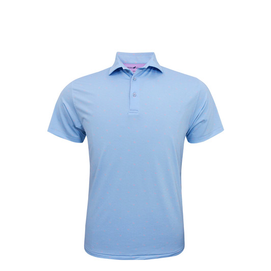 South Carolina Micro State Polo - Light Blue with Lavender